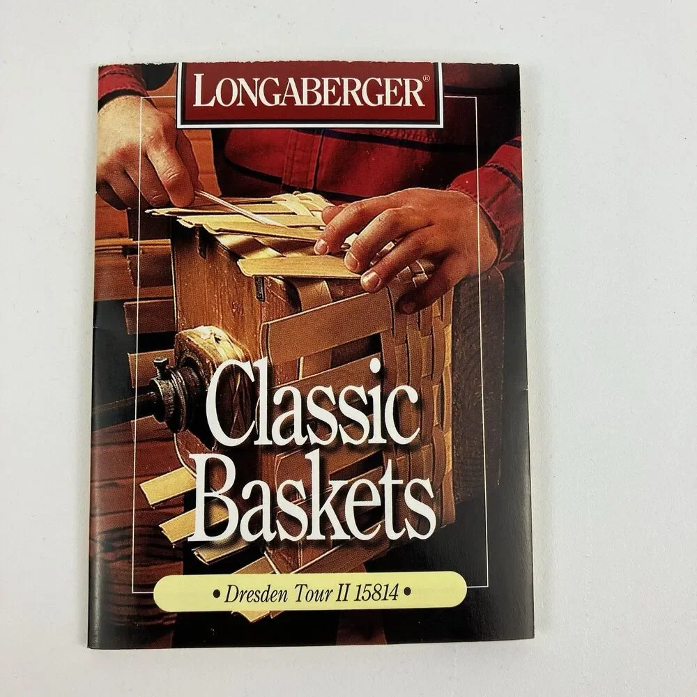 Longaberger Dresden Tour Basket 2 Set 1996 | Signed /w Card Dresden VTG (15814)